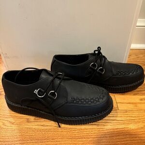 TUK Creepers - Black Leather - Size 12